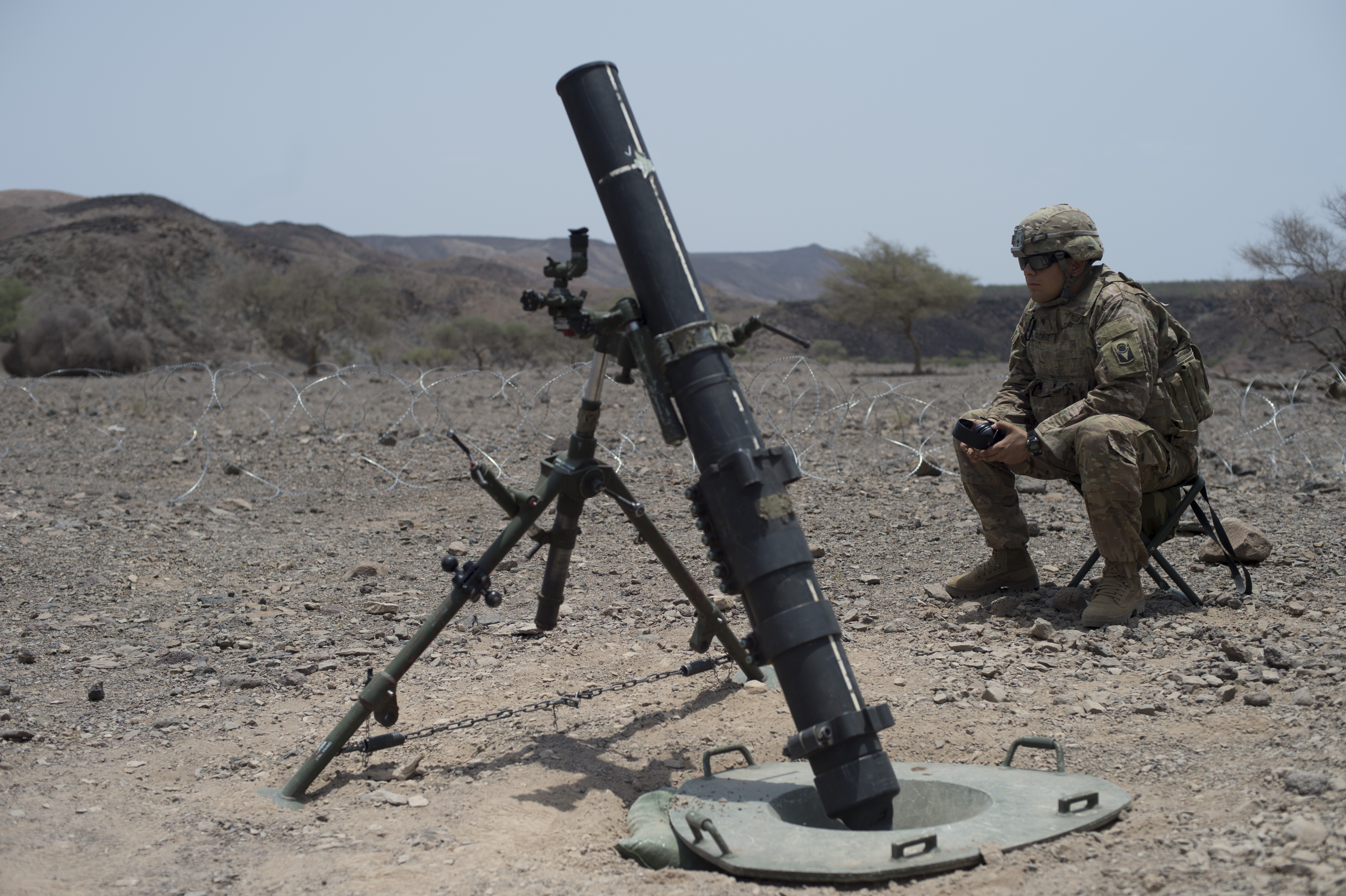 U.S. Army brings the boom Soldiers conduct mortar fire training
