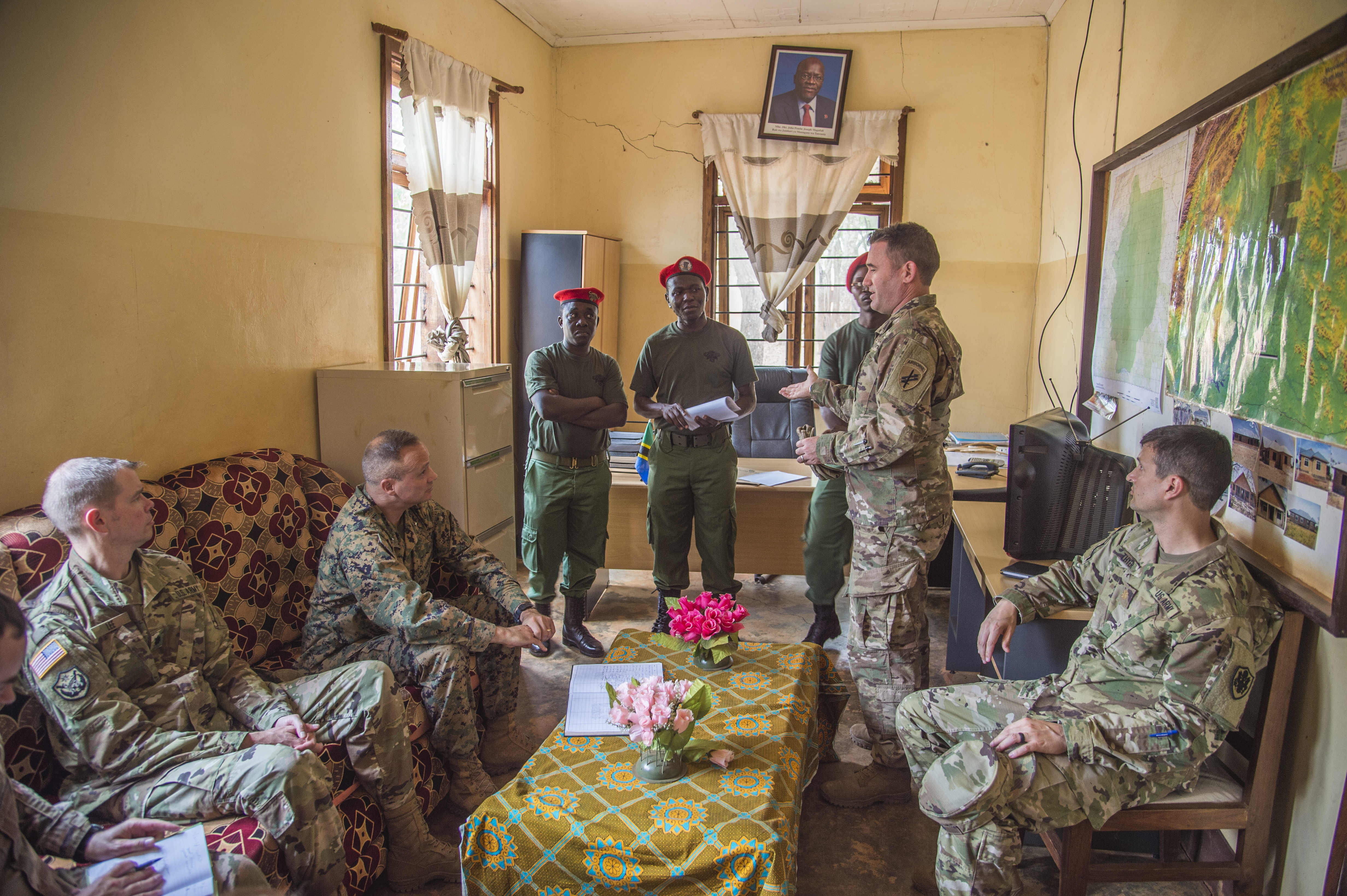 Cjtf Hoa Commander Visits Civil Affairs Team Giving